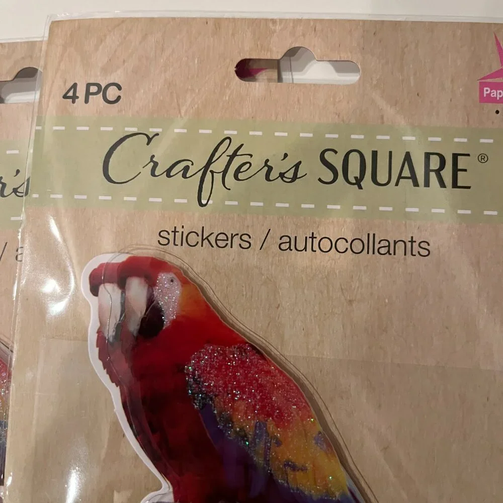 Bird‎ Stickers (10 Packs of Foam Stickers) Pet Themed NEW Crafter’s Square (p/x)